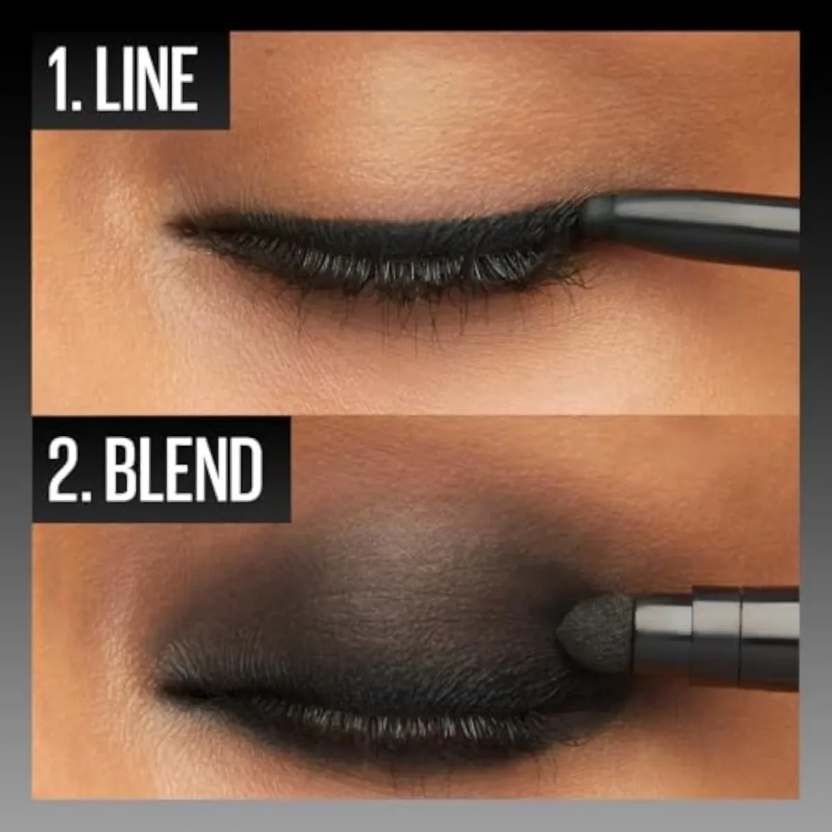 Tattoo Studio Automatic Gel Pencil Waterproof Eyeliner, Blendable, Smudge Resistant, Matte Eyeliner For Up To 36HR Wear, Pitch Black (Smokey Black), Packaging May Vary
