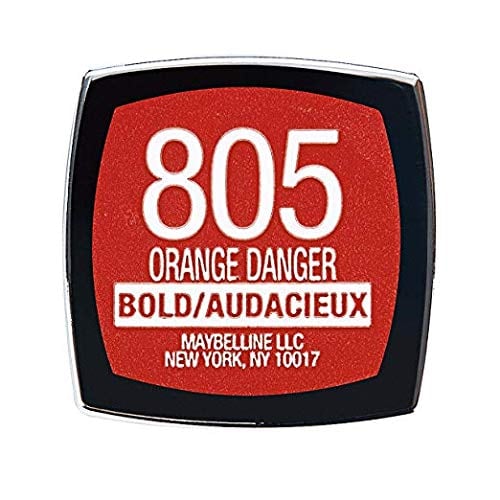 New York Color Sensational Orange Lipstick Matte Lipstick, Orange Danger, 0.15 oz, 1 Count