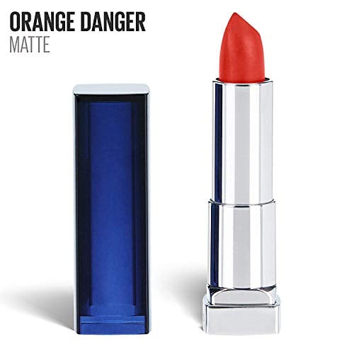 New York Color Sensational Orange Lipstick Matte Lipstick, Orange Danger, 0.15 oz, 1 Count