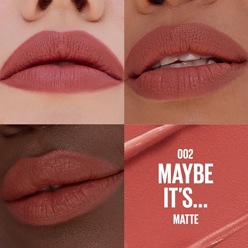 Serum Lipstick, Hydrating Lip Makeup with 8HRs of Lip Plumping Moisture with Hyaluronic Acid + Oil Blend, Maybe It's.. (Terracotta Rose Nude Matte)