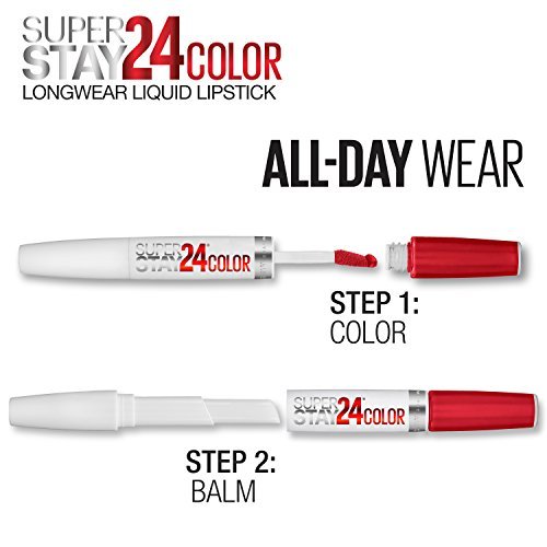 Super Stay 24, 2-Step Liquid Lipstick Makeup, Long Lasting Highly Pigmented Color with Moisturizing Balm, Forever Chestnut, Brown, 1 Count