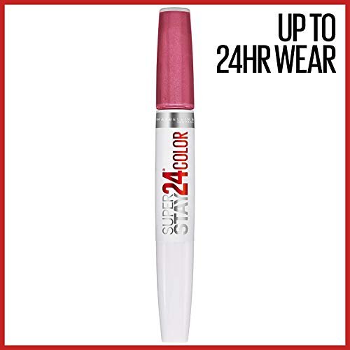 Super Stay 24, 2-Step Liquid Lipstick Makeup, Long Lasting Highly Pigmented Color with Moisturizing Balm, Blush On, Pink, 1 Count
