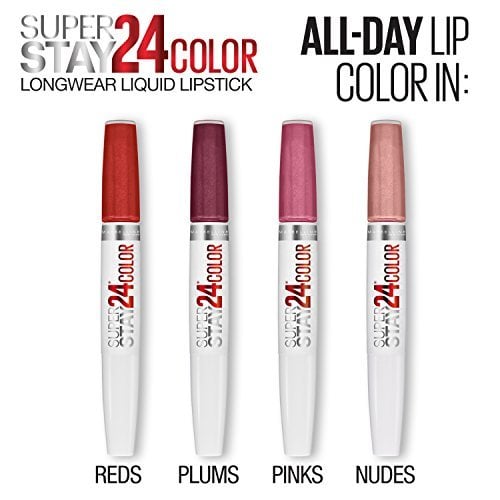 Super Stay 24, 2-Step Liquid Lipstick Makeup, Long Lasting Highly Pigmented Color with Moisturizing Balm, Blush On, Pink, 1 Count