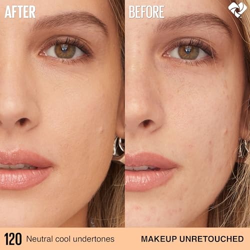 Super Stay Lumi-Matte Foundation, Lightweight and Buildable Full Coverage Foundation Makeup For Up To 30HR Wear, 120, 1 Count