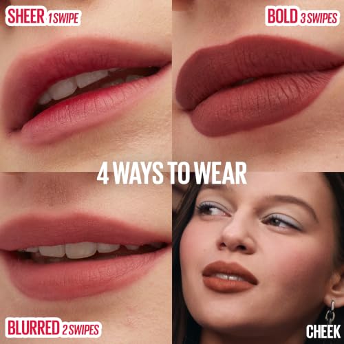 Super Stay Teddy Lip Tint, Long Lasting Matte Lipstick For Up To 12HR Wear, Kneehigh, 1 Count