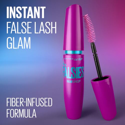 Volum' Express The Falsies Waterproof Mascara, Volumizing and Separating Make Up Formula, Very Black, 1 Count