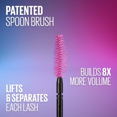 Volum' Express The Falsies Waterproof Mascara, Volumizing and Separating Make Up Formula, Very Black, 1 Count