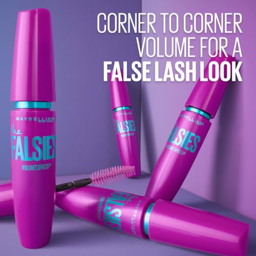Volum' Express The Falsies Waterproof Mascara, Volumizing and Separating Make Up Formula, Very Black, 1 Count