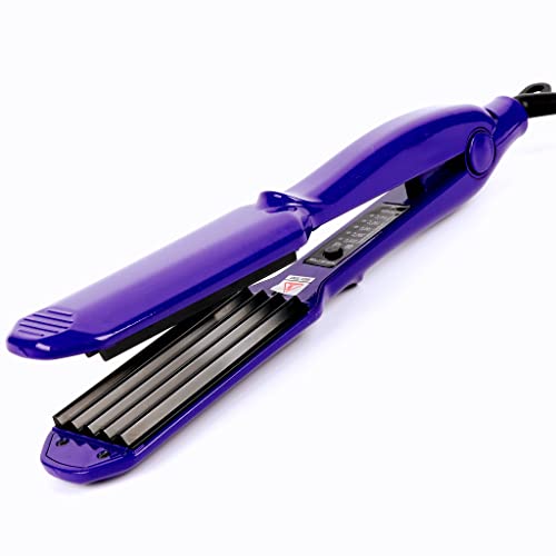 Ceramic Crimper Iron Volumizing Fluffy Hair Anti Static Adjustable Temp