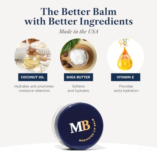 for Dry Cracked Lips - Healing Lip Balm for Severely Chapped Lips - Designed for Men