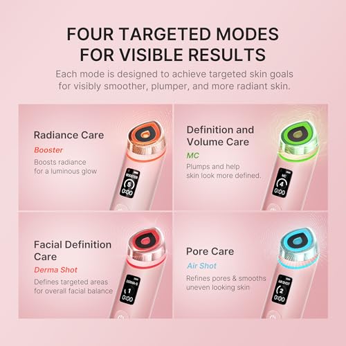Booster Pro 6 in 1 Real Glass Glow Beauty Massager Pink
