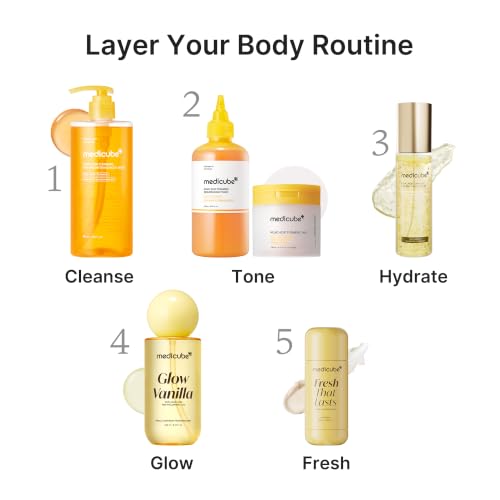 Fresh & Glow Body Duo: Kojic Acid Body Wash and Glow Vanilla Hair & Body Fragrance Mist | 