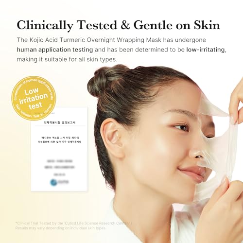 Kojic Acid Turmeric Overnight Wrapping Peel Off Mask – Brightens & Defends Against Skin St