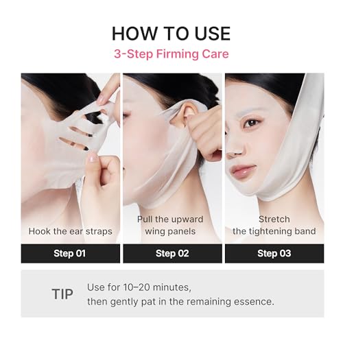 PDRN Pink Tension Up Sheet Mask - 3-Step Contouring Mask