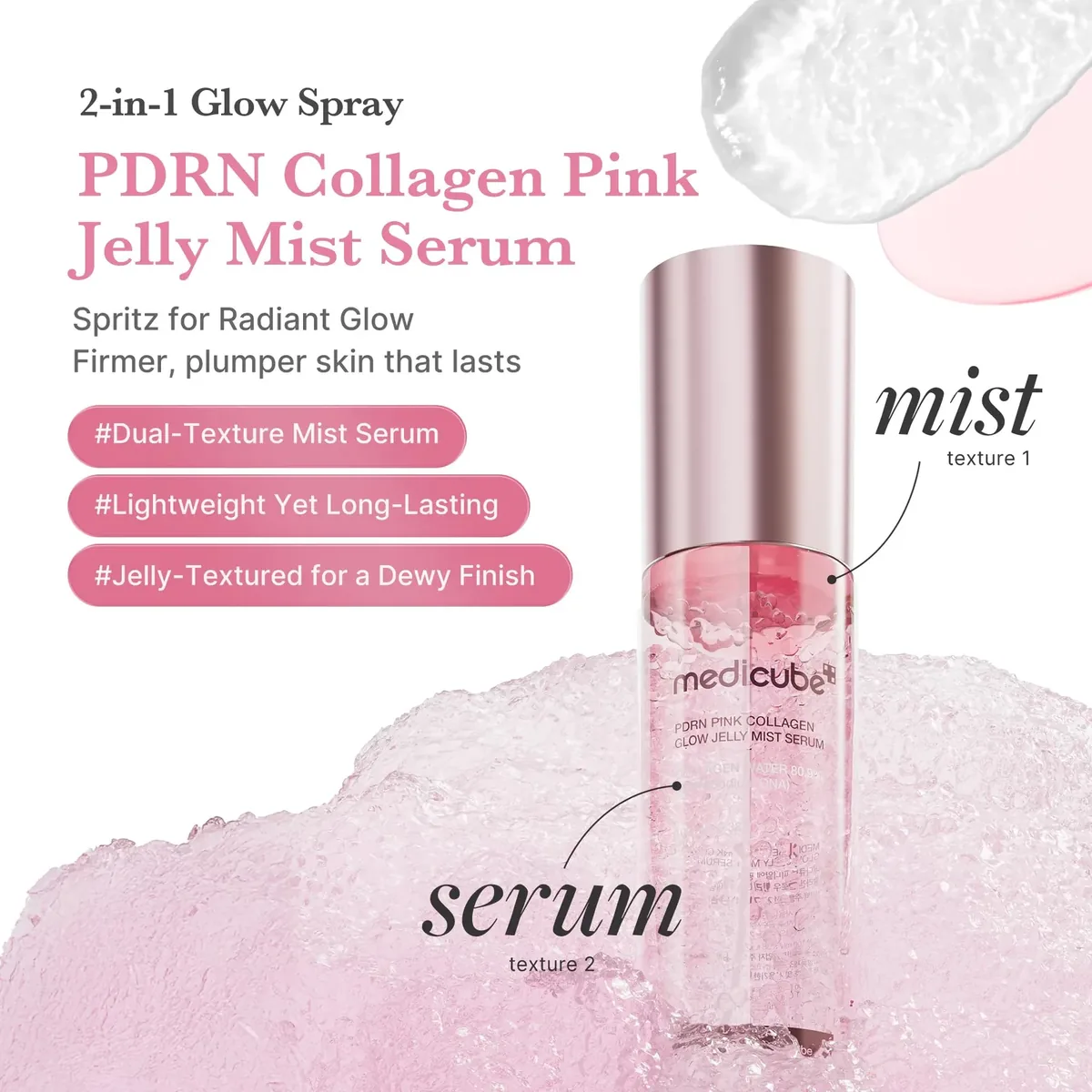 Pink PDRN Collagen Jelly Mist Serum