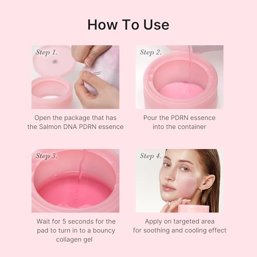 Toner Pads Salmon DNA PDRN Pink Collagen Jelly Pad for Soothing