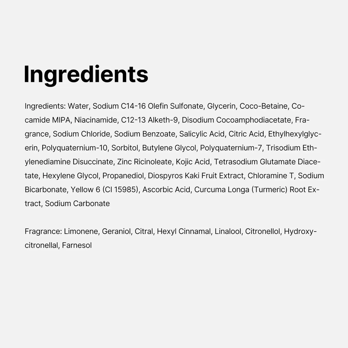 Turmeric Brightening Body Wash