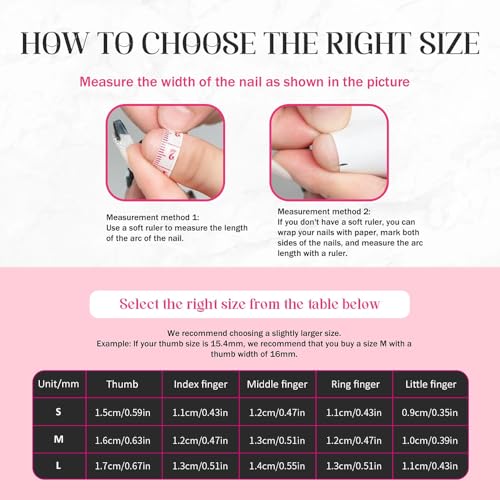 Handmade Press on Nails Square Short Fake Nails Pink French Tip with 3D