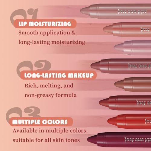 Warm Nuetral Nude Hydrating Creamy Lipstick Lip Crayon, 01#