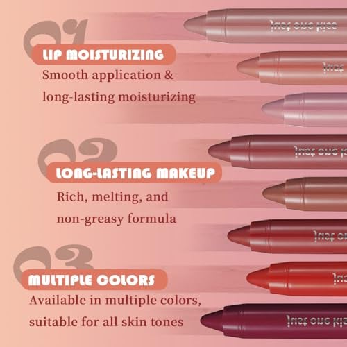 Warm Nuetral Nude Hydrating Creamy Lipstick Lip Crayon, 01#