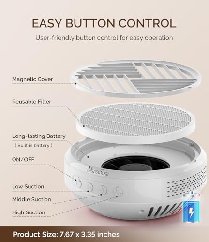 Cordless Nail Dust Collector SProR for Mobile Techs Gel Removal