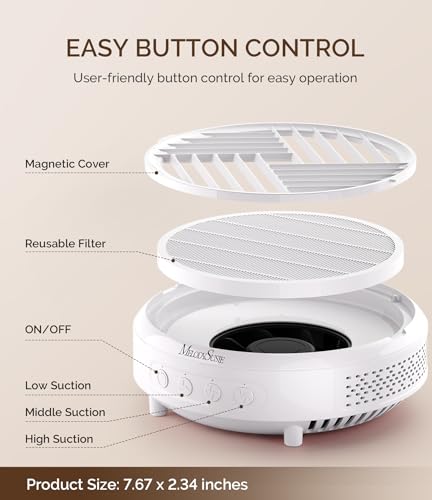 Portable Nail Dust Collector HPro for DIY Gel Polish Removal