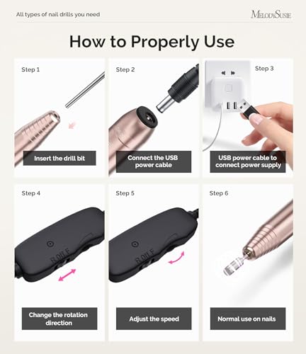 USB Nail Drill PC120I for Gentle Nail Prep