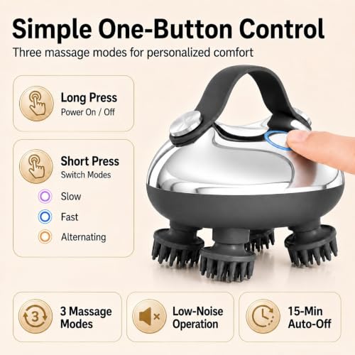 Electric Scalp Massager 2 Claw Sets IPX7 Waterproof