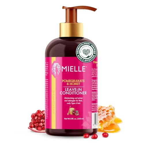 Organics Pomegranate & Honey Leave-In Conditioner for Curly Hair - Moisturizing Detangler 