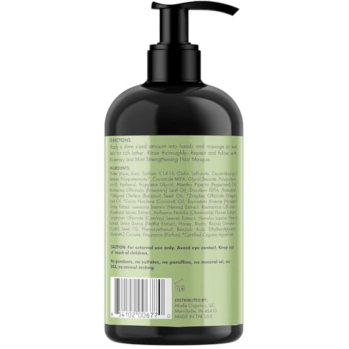 Organics Rosemary Mint Strengthening Shampoo and Conditioner Infused with Biotin