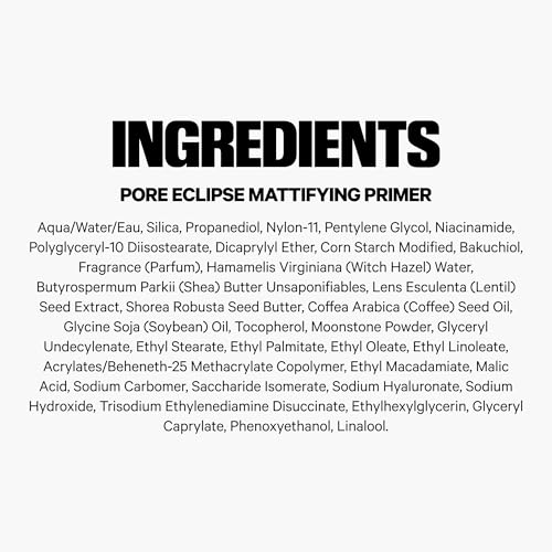 Pore Eclipse Mattifying Primer – Blurs Pores, Controls Shine + Holds Makeup for Up to 12 Hours – Creates a Smooth, Even Base for a Soft, Long-Lasting Matte Finish – 0.6