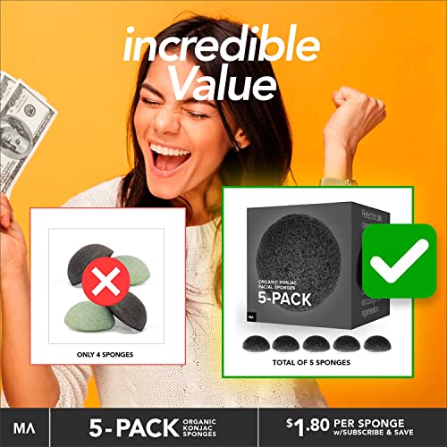 Konjac Exfoliating Organic Facial Sponge Set
