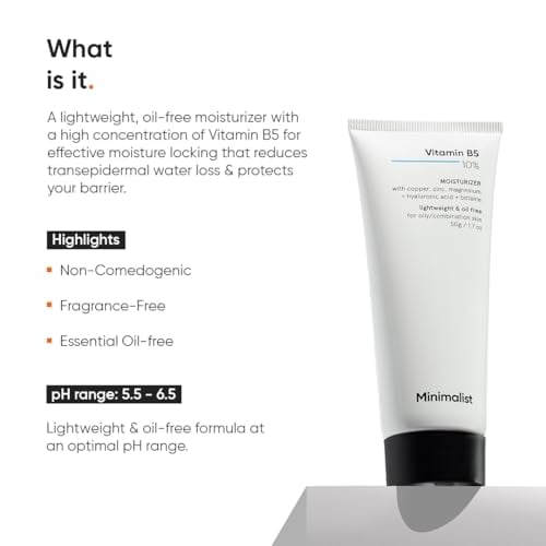 Panthenol (Vitamin B5) 10% Face Moisturizer for Oily & Acne Prone Skin
