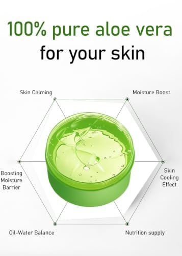 100% Pure Aloe Vera Gel for Face, Skin & Hair