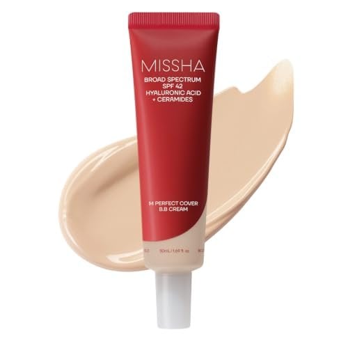 M Perfect Cover BB Cream No.21 Light Beige SPF 42 PA+++ 1.69 oz