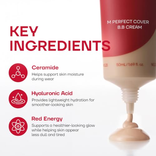 M Perfect Cover BB Cream No.21 Light Beige SPF 42 PA+++ 1.69 oz