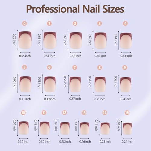 French Tip Press On Nails 160pcs Short Square French Gel Nail