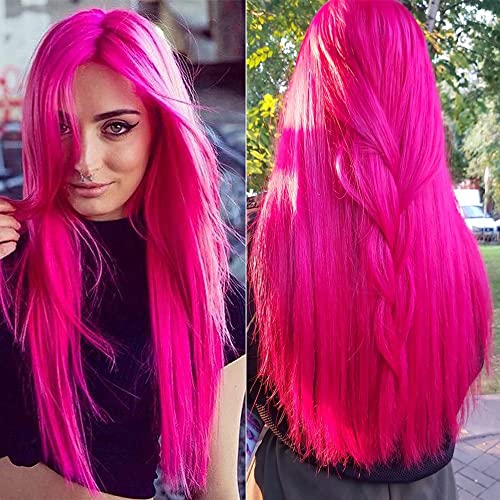 Hot Pink Lace Front Wig