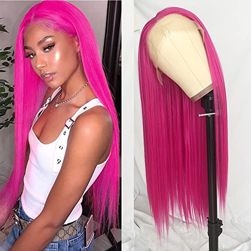 Hot Pink Lace Front Wig