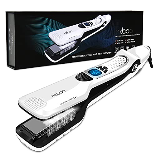 Hair Straightener with Steam Nano Titanium Ceramic Steam Flat Iron