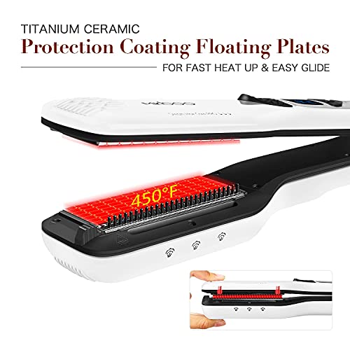 Hair Straightener with Steam Nano Titanium Ceramic Steam Flat Iron