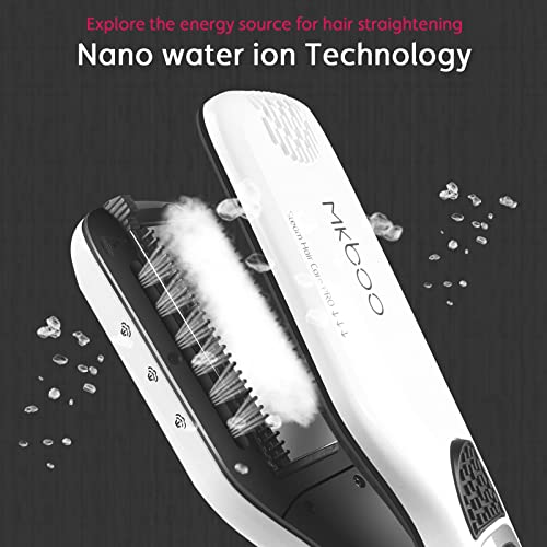 Hair Straightener with Steam Nano Titanium Ceramic Steam Flat Iron
