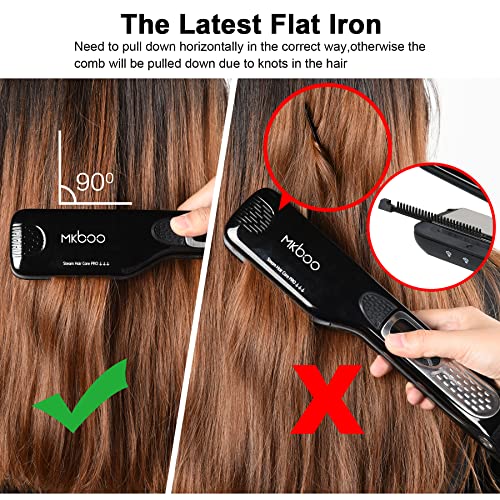 Hair Straightener with Steam Nano Titanium Ceramic Steam Flat Iron