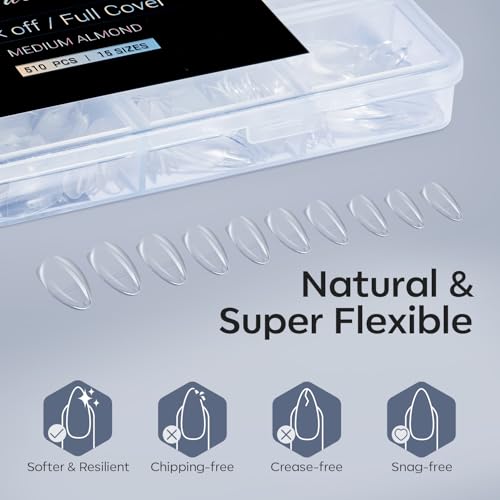 Almond Nail Tips, 510pc