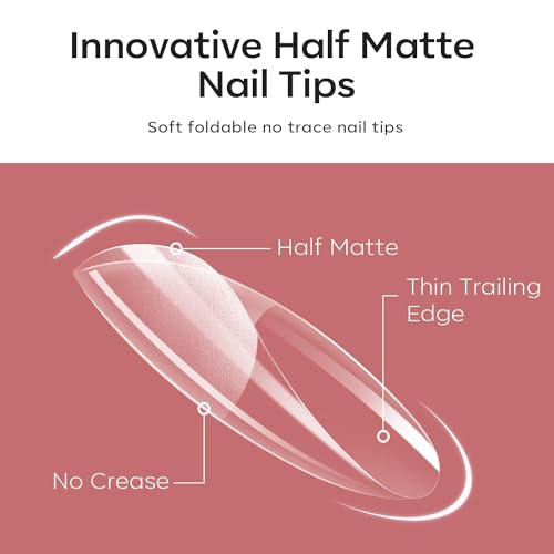 Extra Short Oval Round Nail Tips 510pcs Soft X Nail Gel