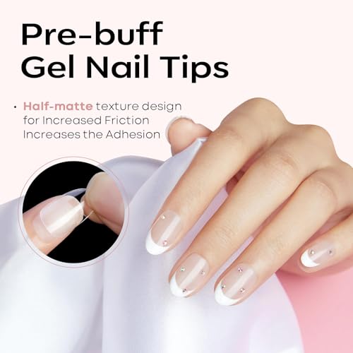 Extra Short Oval Round Nail Tips 510pcs Soft X Nail Gel