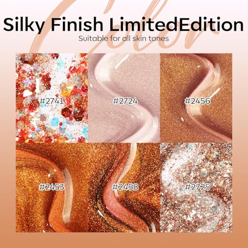 fall cat eye gel polish nude brown set