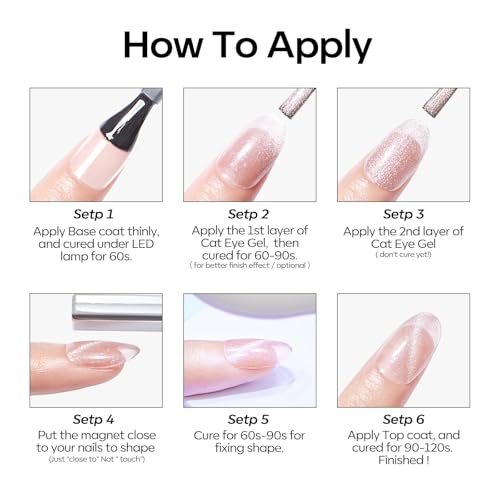 fall cat eye gel polish nude brown set