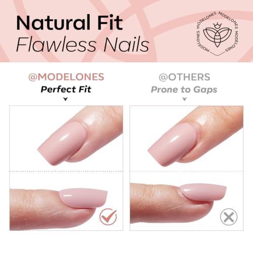 Long Coffin Press On Nails White French