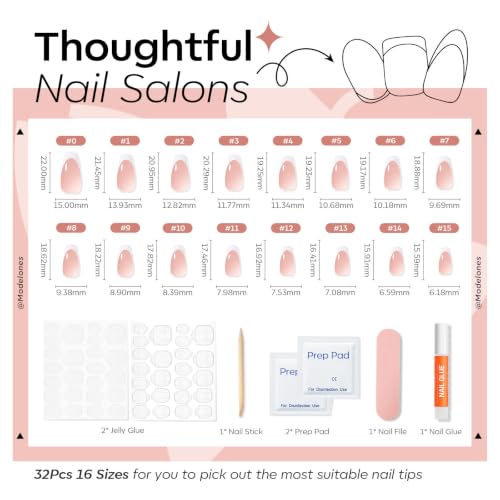 Long Coffin Press On Nails White French